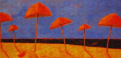 Orange Umbrellas